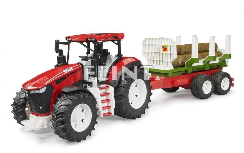ROADMAX Tractor (68x17,8x20cm) + Timber trailer Bruder