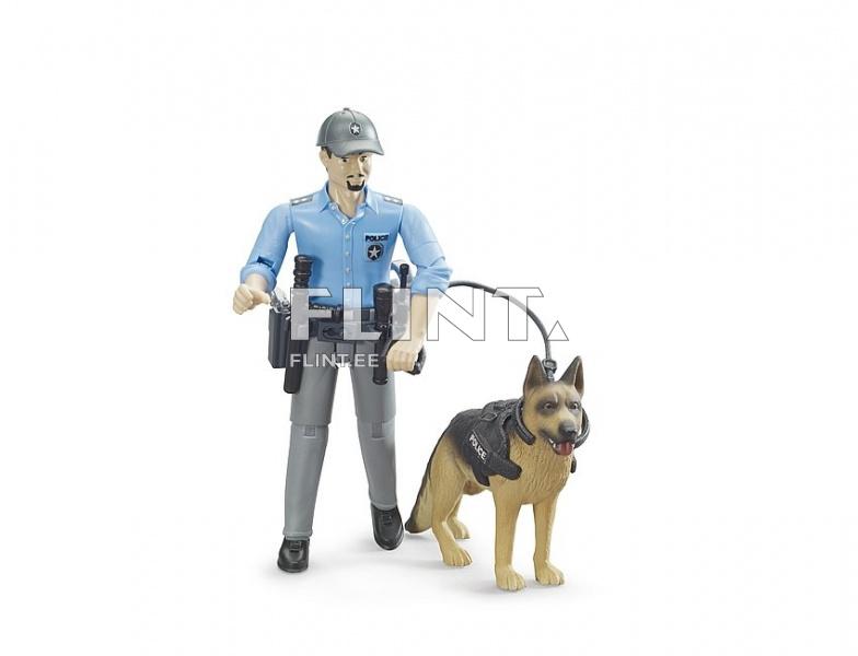 Police officer with dog Bruder