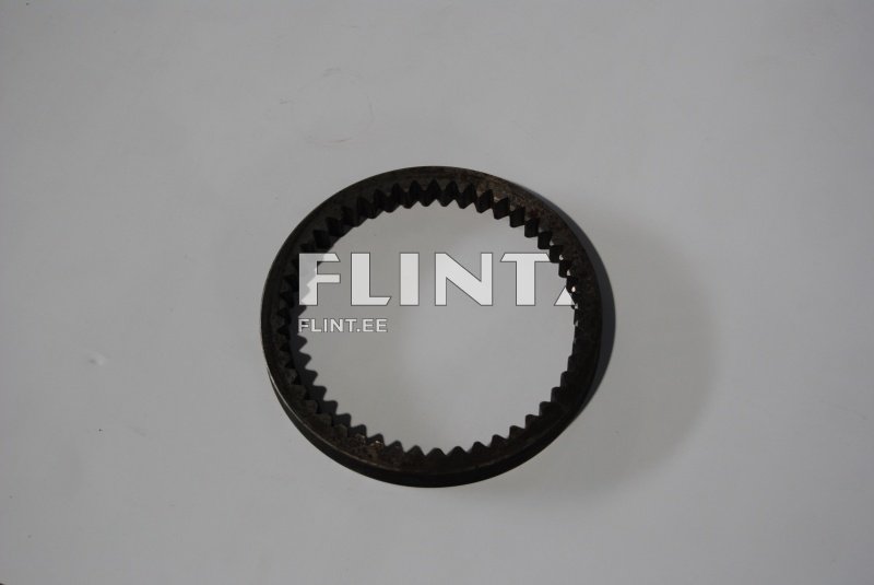 Must metallrõngas, millel on hambuline serv, mis on ringikujuline.