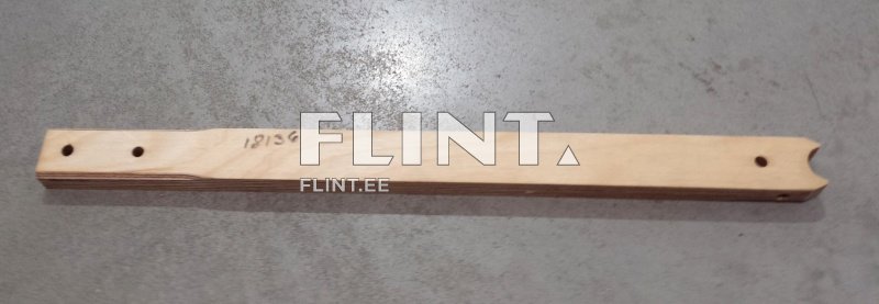 Puitmaterjal, millel on kaks ümmargust auku ja mille üks ots on uutud.