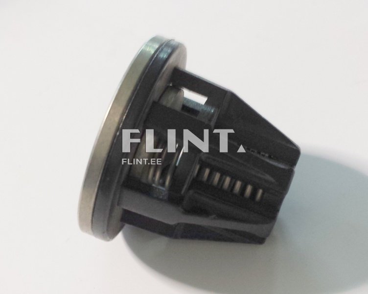 Toode on musta plastiku ja metalliga valmistatud, vasakult paremale kaldega. Ülemine osa on ümar ja läikiv, allosas on nähtavad ribad ja springid.