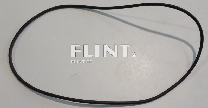 Must kummiriba, mis on painutatud ovaalseks kujuks.