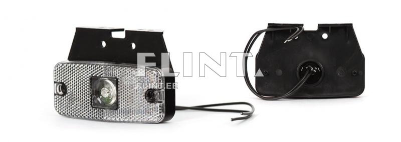 Front position lamp white W46 brackets 12-24V 111x50x23 mm