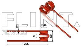 Toode on punane, keeratud metalltraat, millel on kaks silmust. Silmade läbimõõt on 46 mm ja toru diameeter 6 mm.