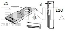 Blade COMER (FAMAROL) 04047016 L (110x48x3; hole 21mm) PBL