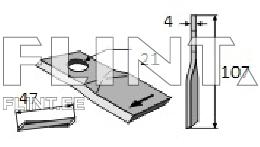 Blade RASA (GALFRE) 980204174 R (105x50x4; hole 21mm) PBL