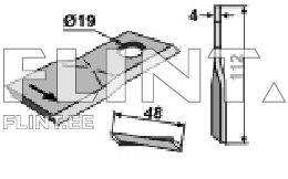 Blade KRONE 139888 L (112x48x4; hole 19mm)