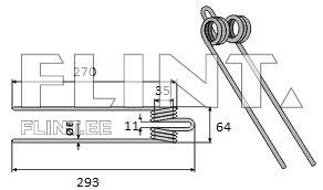Kettkaaruti kaksikpii SWEEGERS PZ9 (270/293x64x6; ava 35mm)