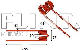 Kettkaaruti kaksikpii (259/264x57x6; ava 49mm)