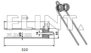 Kettkaaruti kaksikpii (300/320x60x6; ava 30mm)