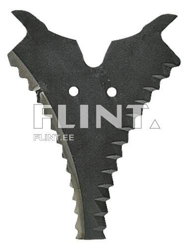 The product features a Y-shaped design with serrated edges and two circular holes in the center.
