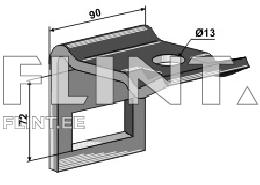 Clamp for tine 65x12mm (frame 60x60mm)