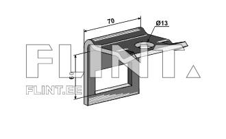 Clamp for tine 45x10mm (frame 50x50mm)