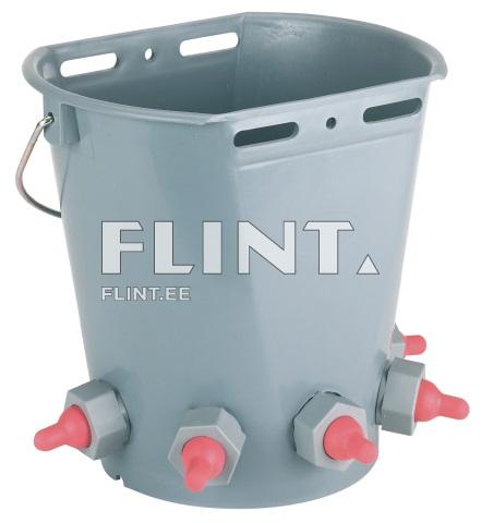 Lambs feeding bucket with hygienic valve and 5 teats 8 l