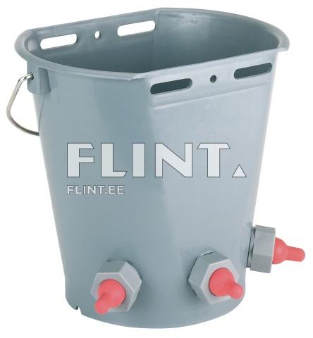 Lambs feeding bucket with hygienic valve and 3 teats 8 l