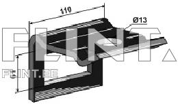 Clamp for tine 80x10mm (frame 50x50 mm)