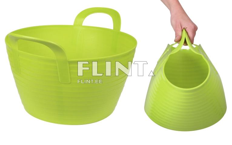 Flexible basket/bucket 12 l (green)