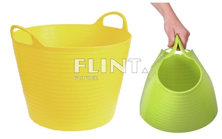 Flexible basket/bucket 42 l (yellow)