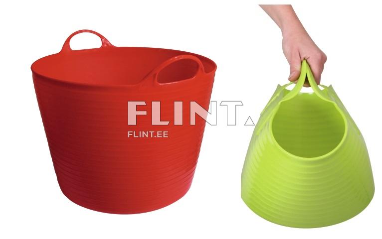 Flexible basket/bucket 28 l (red)