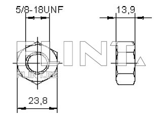 Mutter 5/8 UNF 18,2-8,8