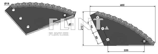 Feed mixer knife (Strautmann 60903516) hard coated