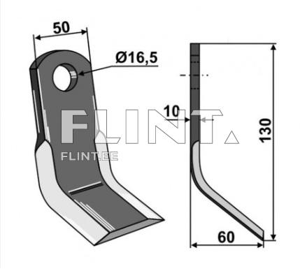 Y-blade (130x50x10mm; hole 16,5mm)