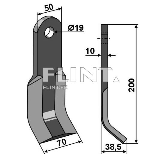 Y-blade (200x50; hole 19mm) Kverneland