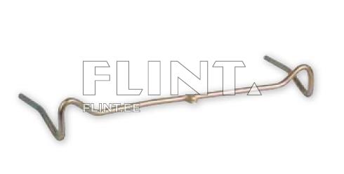 Tööstuslik metallist tööriist, millel on kaks konksu mõlemal pool ja keskelt kumer metallvars.