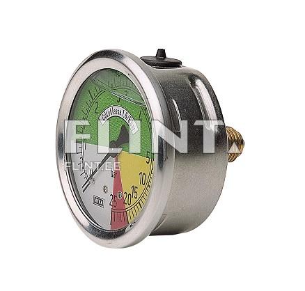 Pressure gauge 1/4" Ø 63mm (5-20-25) rear connection