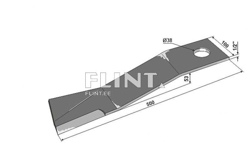 Rotary cutter blade McConnel 764492 (500x100x13: hole 38mm) left
