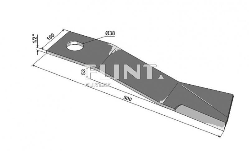 Rotary cutter blade McConne 764493 (500x100x13: hole 38mm) right