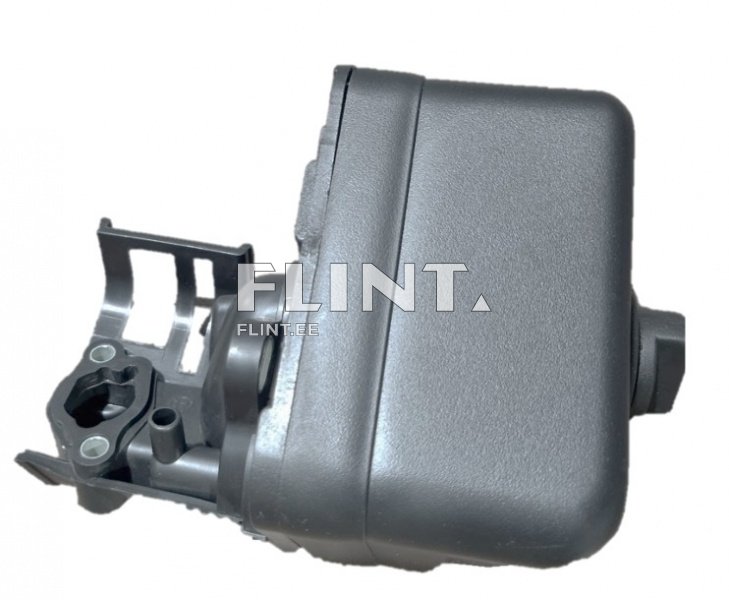 Hall plastmassist seade, millel on küljes mitu ühenduspunkti ja klamber. Seade on ruudukujuline ning sellel on ümar kuju ning turvaline kinnituskohad.