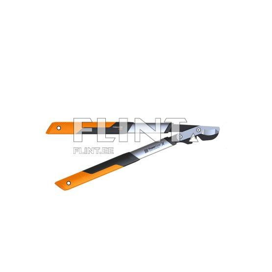 The tool features a two-part design, with bright orange and black handles, and a metallic end showing a sharp cutting edge.