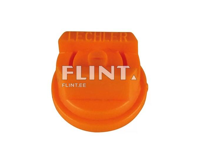 A bright orange plastic cap featuring the text 'LECHLER' on the top. The cap is round with a small hole in the center.