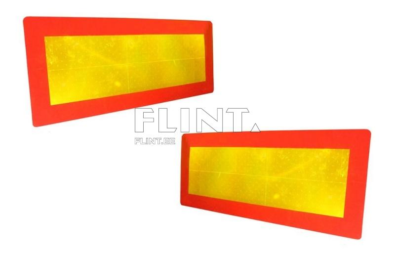 Rear reflective marking aluminium plate for long vehicle (set includes 2pcs)