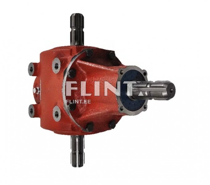 Toode on punane ja hall, silindriline mehhanism, millel on kaks terasest akslit. Akslid ulatuvad mõlemast otsast ja tootel on mitmed kinnitused külgedel.