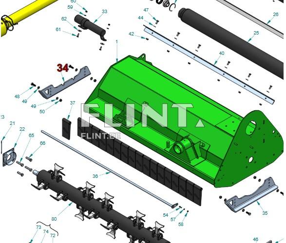Right side skid for ELK CROSS 1600 03232515
