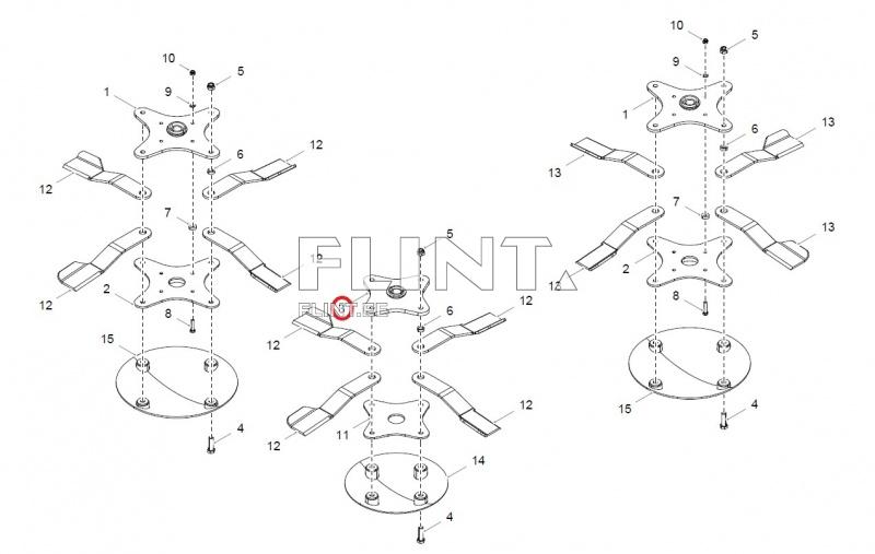 Blade holder (middle) Bednar 00051416