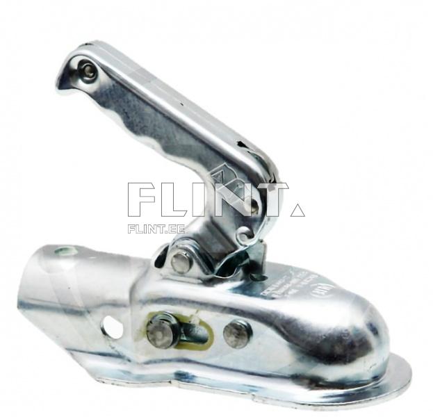 The product features a shiny metallic hook with a straight handle raised upwards. The lower part of the hook is rounded and flat.