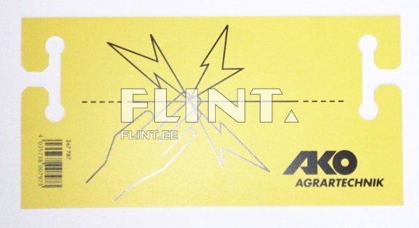 Elektrikarjuse hoiatussilt 20x10cm