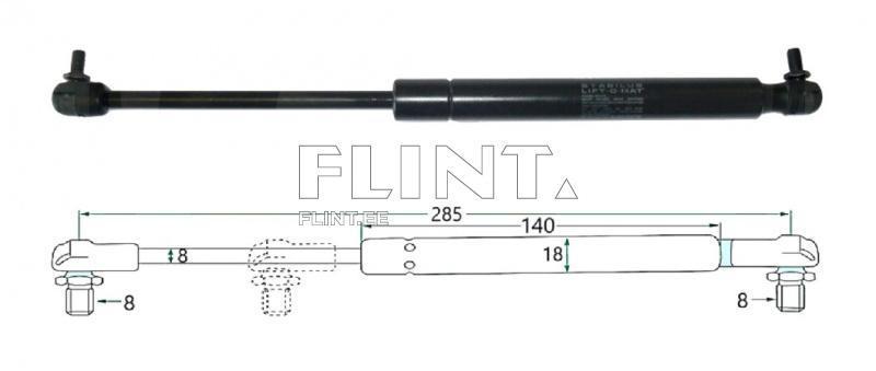 Gas strut Stabilus 200N 315826 (lenght 285mm)