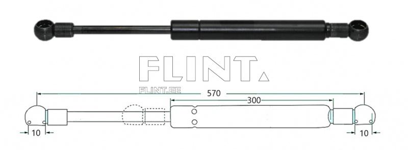 Gas Strut 200N (lenght 570mm)