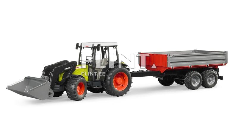 Tractor Claas Nectis 267 F (56,5x12,9x15cm) + loader + trailer Bruder