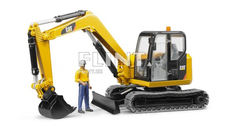 Excavator Caterpillar + worker (40,9x16,3x40,9cm) Bruder