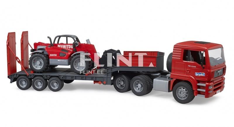 Lorry MAN TGA (86x18x24cm) + Manitou MLT 633 (43x17x15cm) Bruder