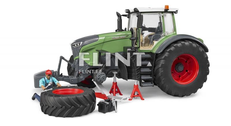 Tractor Fendt 1050 Vario (45,6x19,8x22,5) with mechanic and workshop equipment Bruder