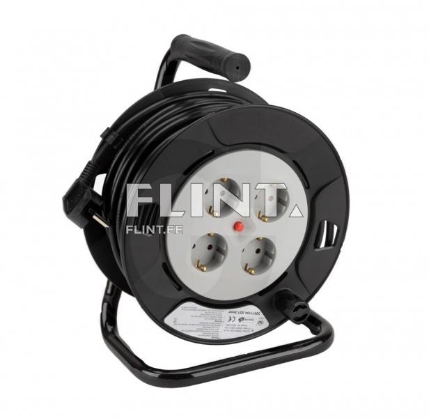 Cable reel 25m/ 4x230V, H05RR-F 3x1,5mm2