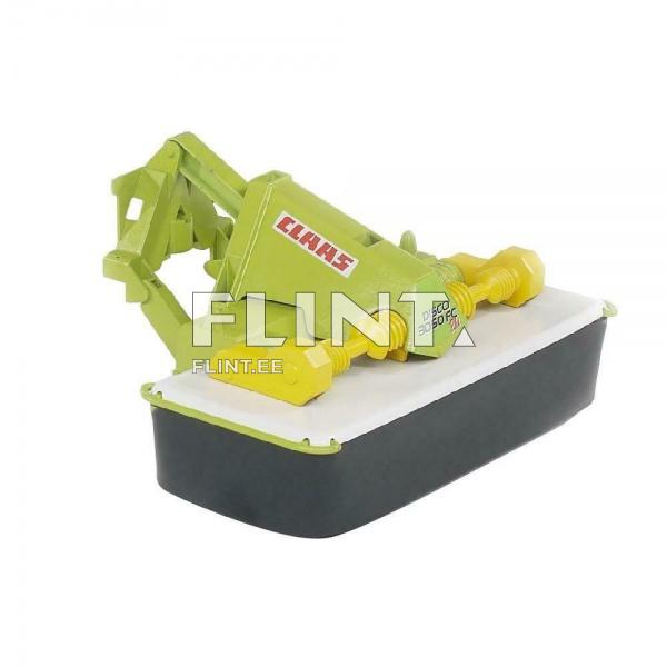 The product features a green and black design with a prominent CLAAS logo. It represents ground cultivation or mowing and includes four distinct labels, including the Disco 3050 FC name.
