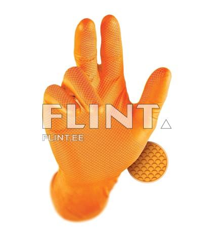 Thick nitrile gloves orange, size S