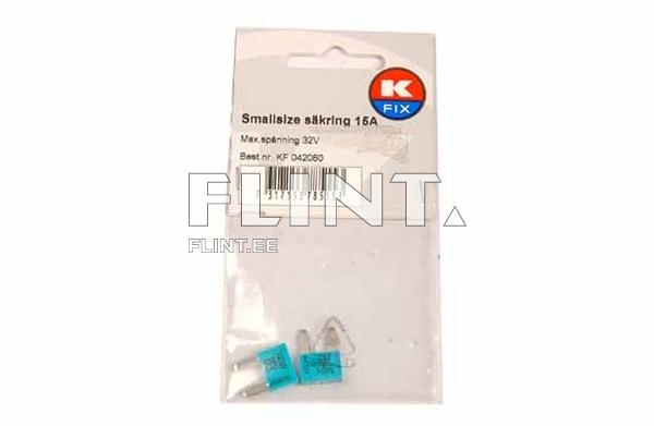 The packaging contains two small fuse rings that are blue and rated for a maximum voltage of 32V. The top features a red K FIX logo.